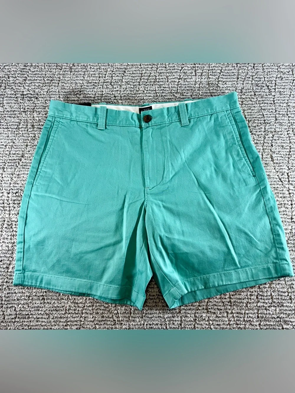 NWT J. Crew Men’s‎ Size 34 Teal Green 7” Inseam Chino Shorts